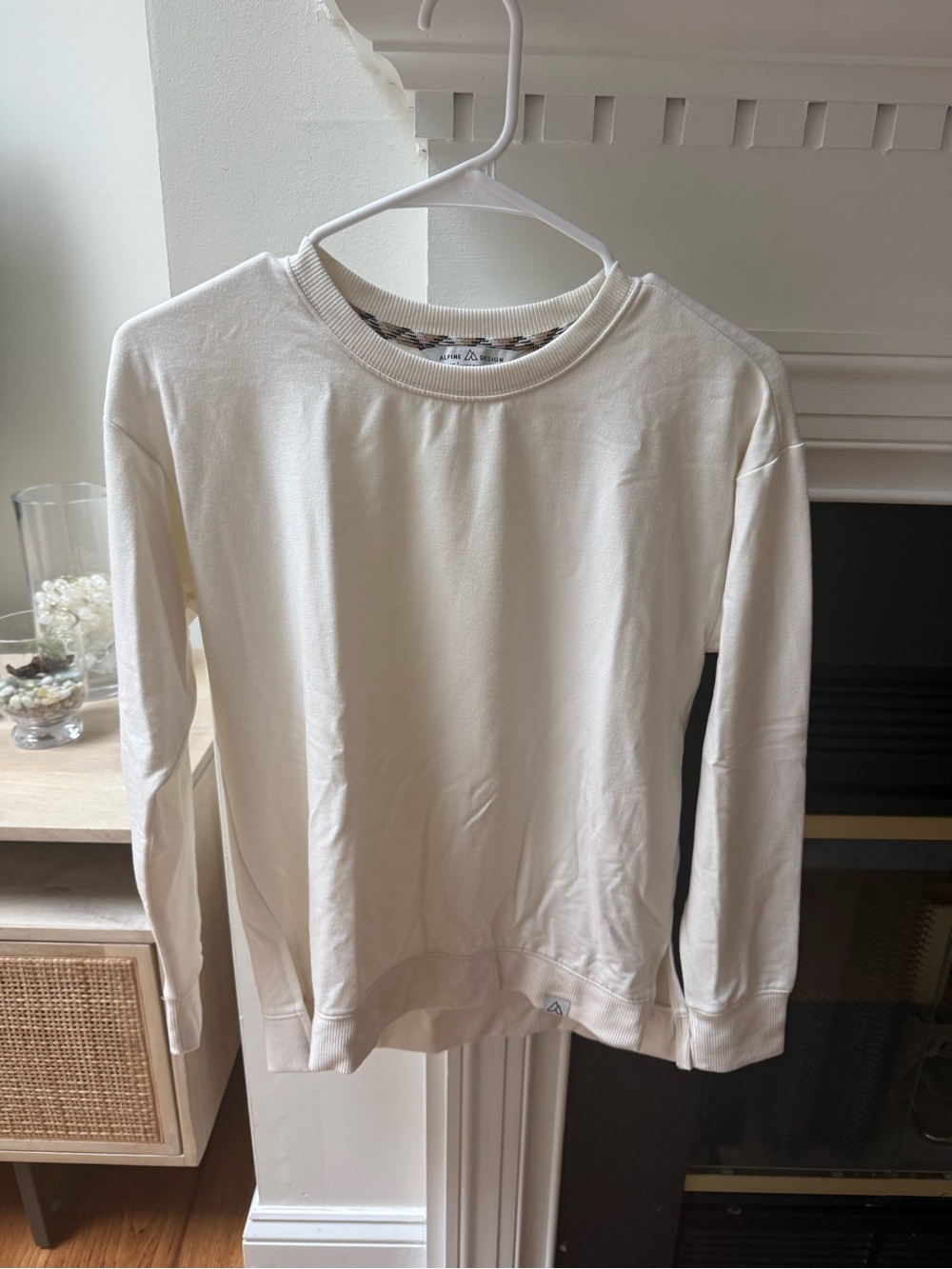 Alpine Cream and Beige Crewneck Sweatshirt